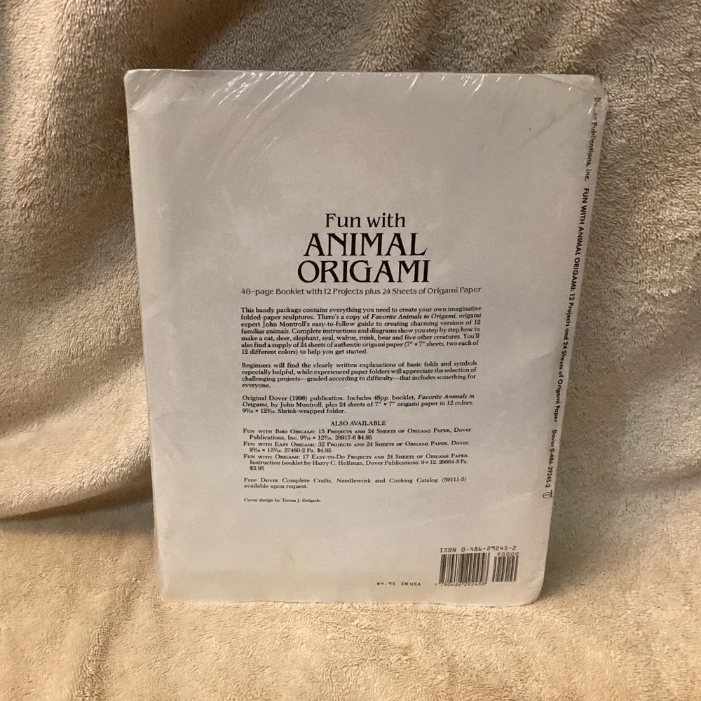 New Sealed Fun with Animal Origami 48 page Booklet plus Origami Paper - Picture 3 of 6